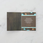 Baby shower Rustische Herfst Pumpkin Hartelijk dan Bedankkaart (Binnen)