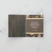 Baby shower Rustische Herfst Pumpkin Hartelijk dan Bedankkaart (Binnen)