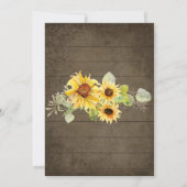 Baby shower Rustische zonnebloem Zebra Pumpkin Kaart (Achterkant)