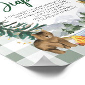 Baby shower 's Nachts-diapers Poster (Hoek)