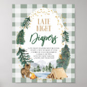 Baby shower 's Nachts-diapers Poster (Voorkant)