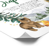 Baby shower 's Nachts-diapers Poster (Hoek)