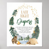 Baby shower 's Nachts-diapers Poster (Voorkant)