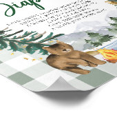 Baby shower 's Nachts-diapers Poster (Hoek)