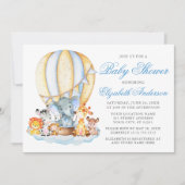 Baby shower Safari Animals Air Ballon Clouds Kaart (Voorkant)