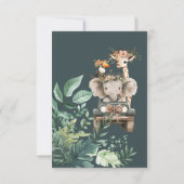 Baby shower Safari Bedankt (Achterkant)