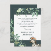 Baby shower Safari Bedankt (Voorkant / Achterkant)