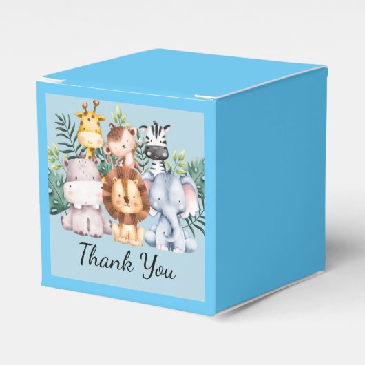 Baby shower Safari Favor Box Bedankdoosjes (Voorkant Zijde)