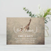 Baby shower  Safari Giraffe Kaart (Staand voorkant)
