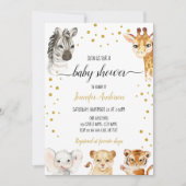 baby shower Safari Oerwoud Baby Animals Kaart (Voorkant)