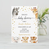 baby shower Safari Oerwoud Baby Animals Kaart (Staand voorkant)