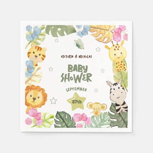Baby shower Safari thema Boho Decoration Servet (Voorkant)