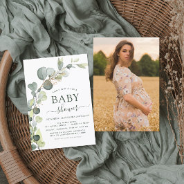 Baby Shower Salie Groene Foto Groene Eucalyptus Kaart