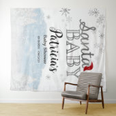 Baby shower Santa Baby Kerstjongen Wandkleed (In Situ (horizontaal))
