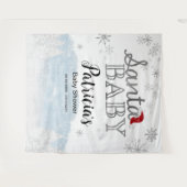 Baby shower Santa Baby Kerstjongen Wandkleed (Voorkant (horizontaal))