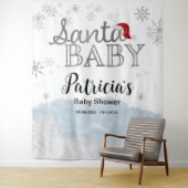 Baby shower Santa Baby Kerstjongen Wandkleed (In situ)
