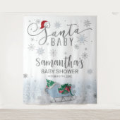 Baby shower Santa Baby Kerstjongen Wandkleed (Voorkant)