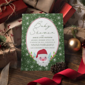 BABY SHOWER | Santa Claus Snowflake Pattern Kaart