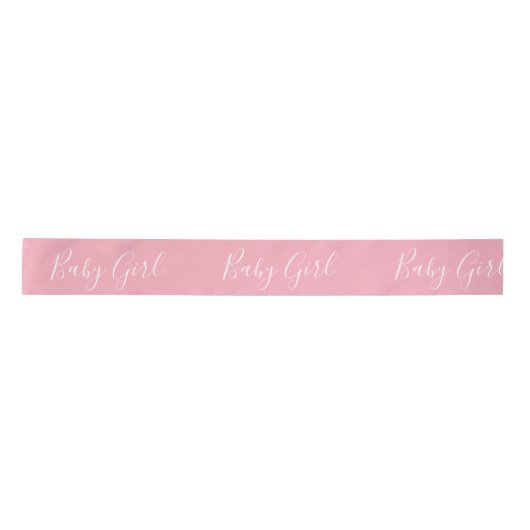 Baby shower Satin Ribbon van roze Meisjes Satijnen Lint (Voorkant)