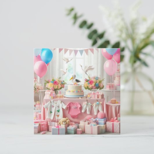 Baby shower save the date (Staand voorkant)