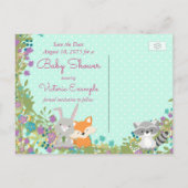 Baby Shower Save the Date-ansichtkaart Aankondigingskaart (Achterkant)