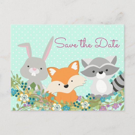 Baby Shower Save the Date-ansichtkaart Aankondigingskaart (Voorkant)