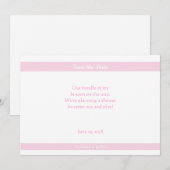 Baby shower Save-the-Dates Roze Save The Date (Voorkant / Achterkant)