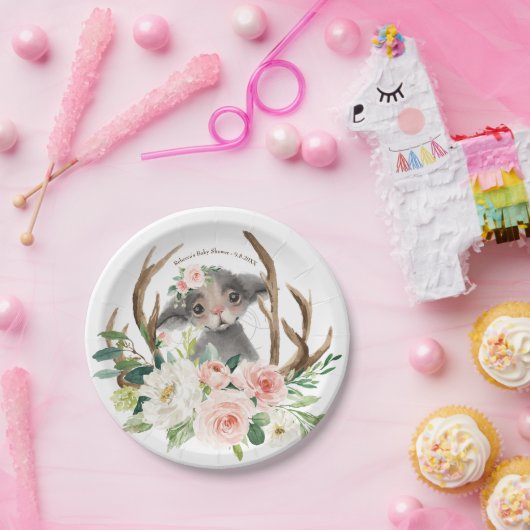 baby shower schattig bos, portierpapier bord (Feest)