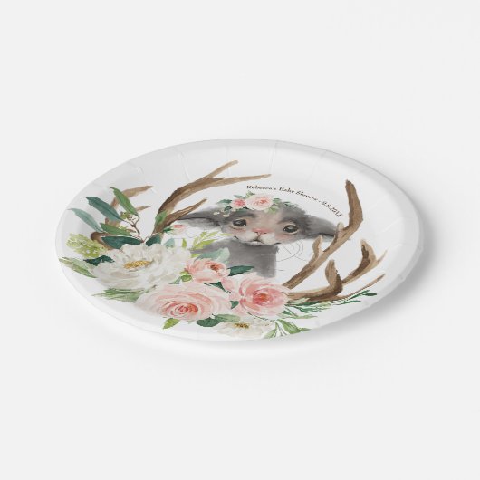 baby shower schattig bos, portierpapier bord (Gekanteld)