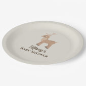 Baby shower schattig Deer Woodland Papieren Bordje (Gekanteld)