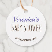 Baby shower schattig Oerwoud Safari Dieren Bedankjes Labels (Achterkant)