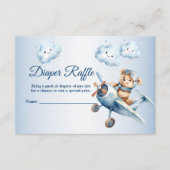 Baby shower Schattige Baby Beer Pilot Blue Airplan Informatiekaartje (Voorkant)