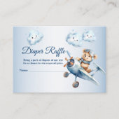 Baby shower Schattige Baby Beer Pilot Blue Airplan Informatiekaartje (Voorkant)