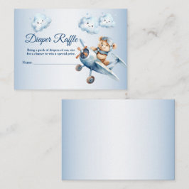 Baby shower Schattige Baby Beer Pilot Blue Airplan Informatiekaartje