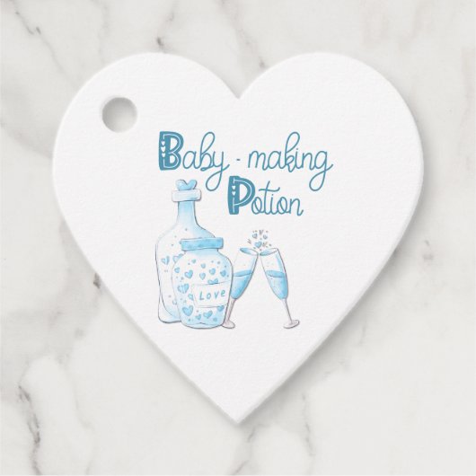 Baby shower Schattige Blauw Baby Making Potion Bedankjes Labels (Voorkant)