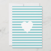 Baby shower schattige blauw kaart (Achterkant)