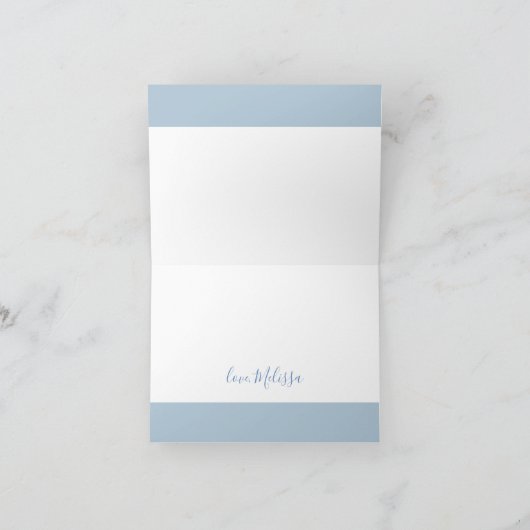 Baby shower Schattige Blauw Theepot Dank u kaart (Binnen)