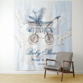 Baby shower Schattige Classic Baby kinderwagen Bla Wandkleed