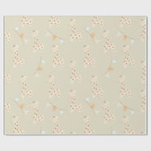 Baby shower schattige Giraffe Cadeaupapier (Vlak)
