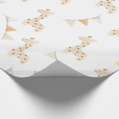 Baby shower schattige Giraffe Cadeaupapier (Hoek)