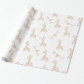 Baby shower schattige Giraffe Cadeaupapier (Uitgerold)