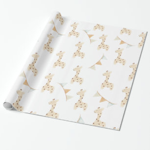Baby shower schattige Giraffe Cadeaupapier