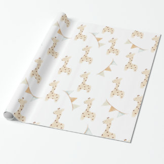 Baby shower schattige Giraffe Cadeaupapier
