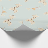 Baby shower schattige Giraffe Cadeaupapier (Hoek)