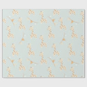 Baby shower schattige Giraffe Cadeaupapier (Vlak)