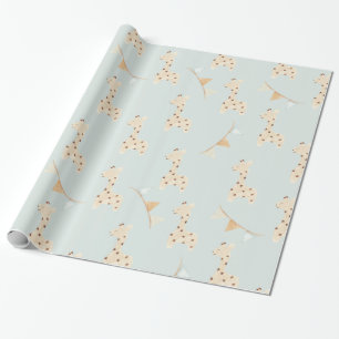 Baby shower schattige Giraffe Cadeaupapier