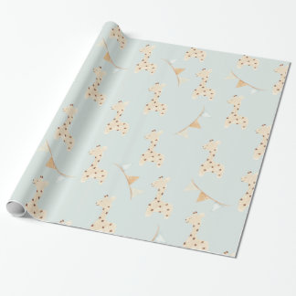 Baby shower schattige Giraffe Cadeaupapier