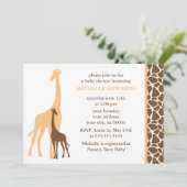 Baby shower schattige Giraffes Kaart (Staand voorkant)