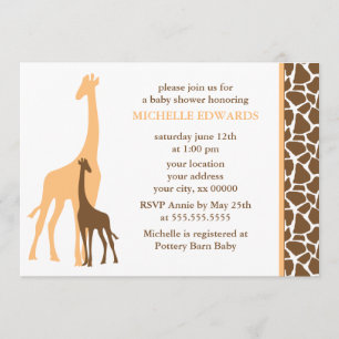 Baby shower schattige Giraffes Kaart