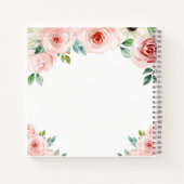 Baby shower Schattige Hippo Floral Gastenboek Notitieboek (Achterkant)